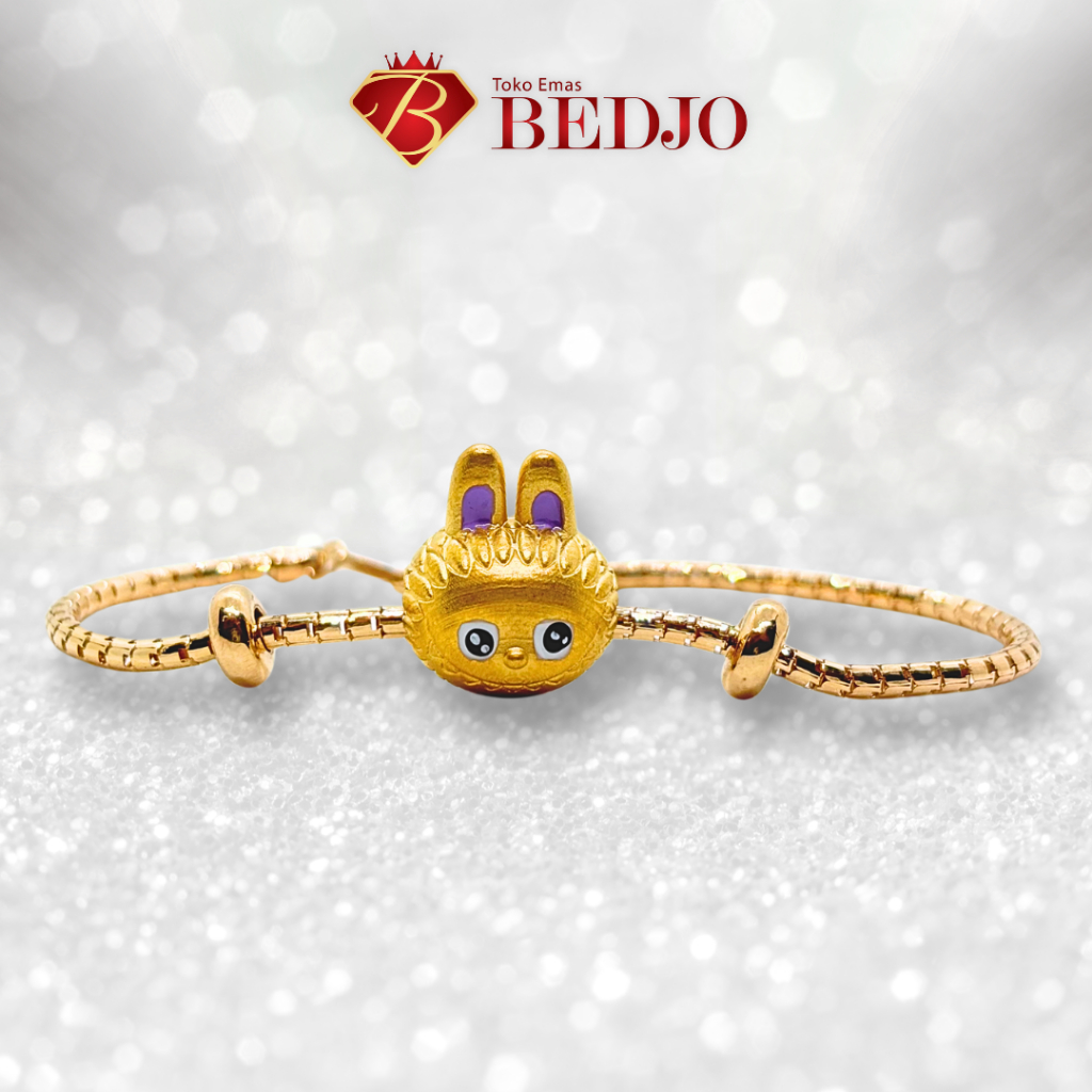 Gelang Emas Rantai Kepala Labubu | Perhiasan Emas Gelang Rantai Anak | Jewelry Gelang Rantai Labubu 