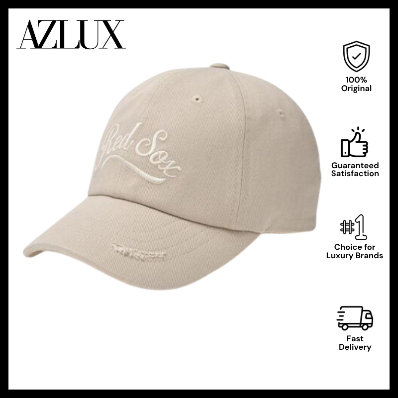 MLB Korea Vintage Cursive Unstructured Ball Cap BOSTON REDSOX - Cream