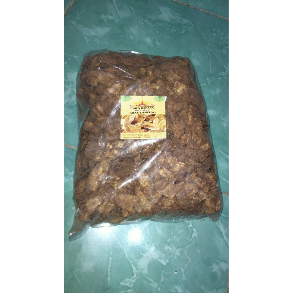 

keripik pisang coklat-keripik khas Lampung -kemasan 1Kg