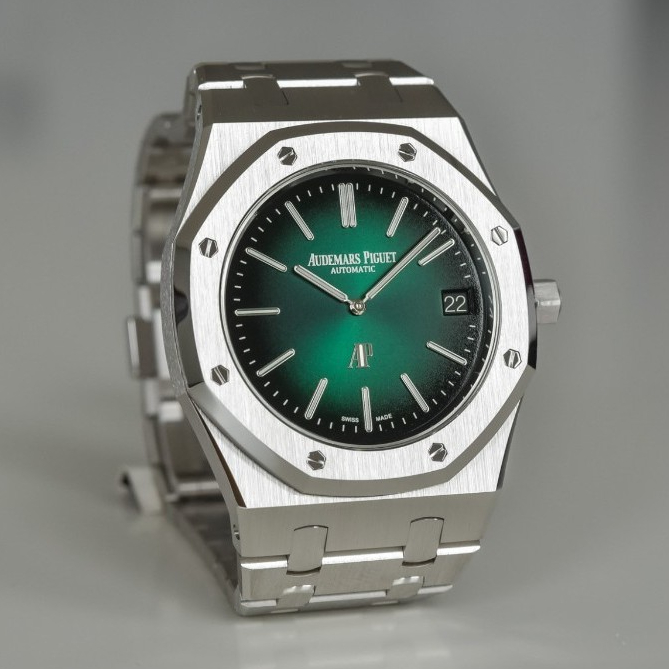 JAM TANGAN AP SMOKED GREEN SWISS AUTOMATIC ZF FACTORY AUPIGE THIN SMOKED GREEN 41MM