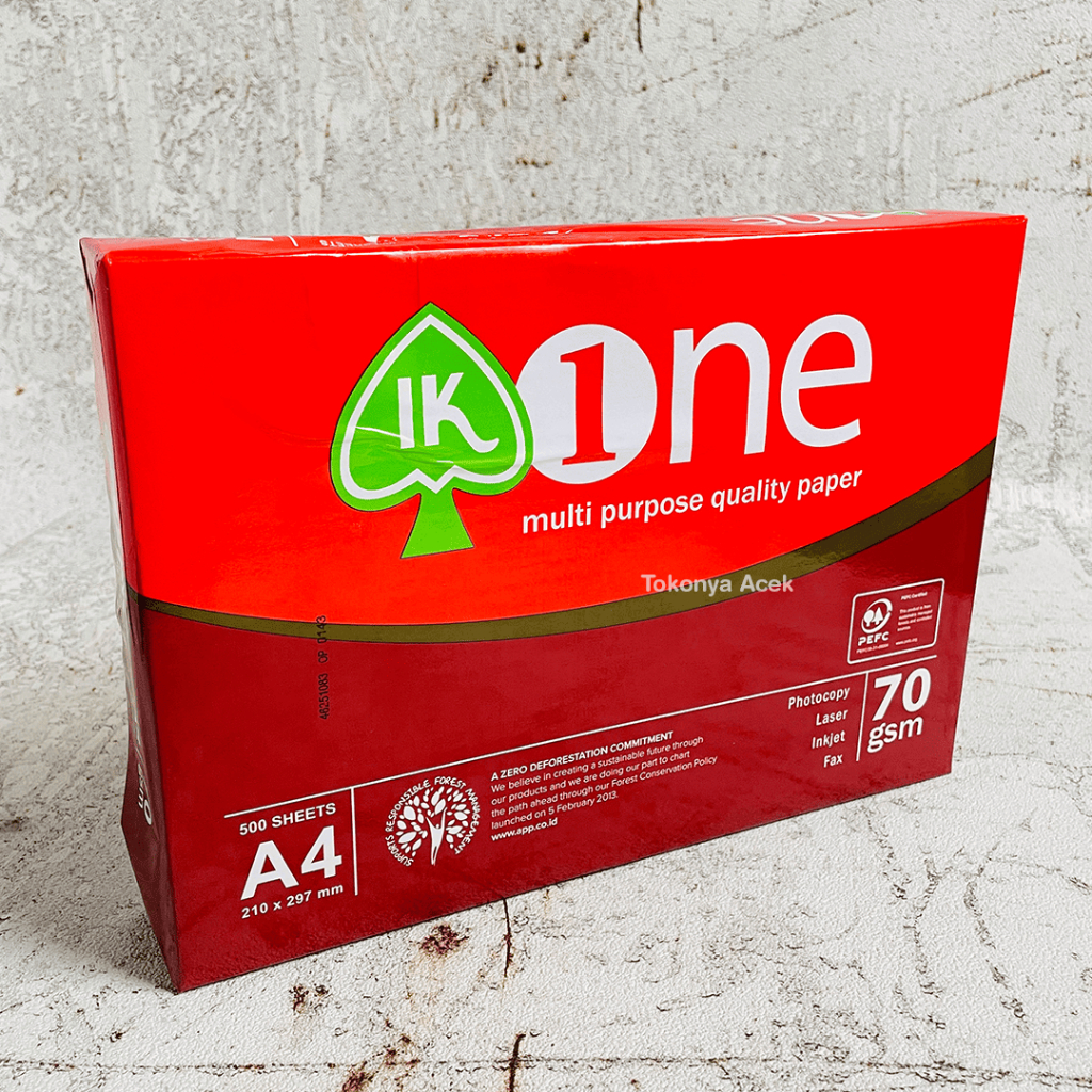 

Kertas HVS AONE A4 70 Gram – 1 Rim Isi 500 Lembar | Kertas Print Fotocopy Murah