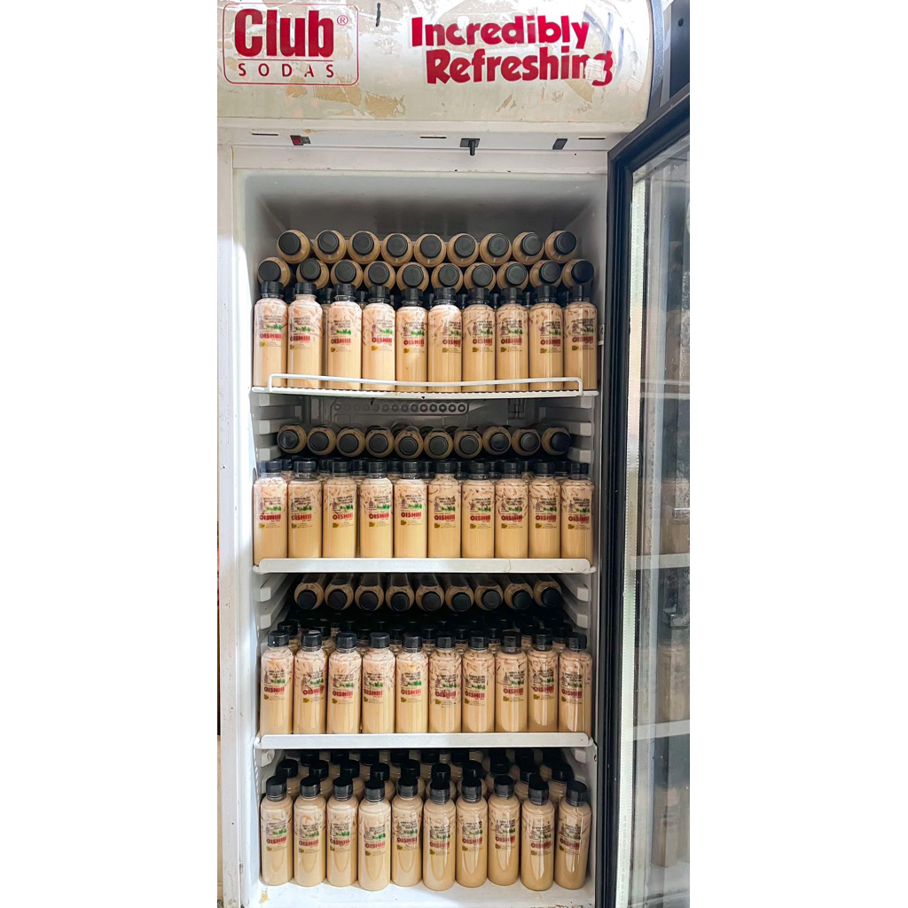 teh tarik jelly oishii botol almond 250ml