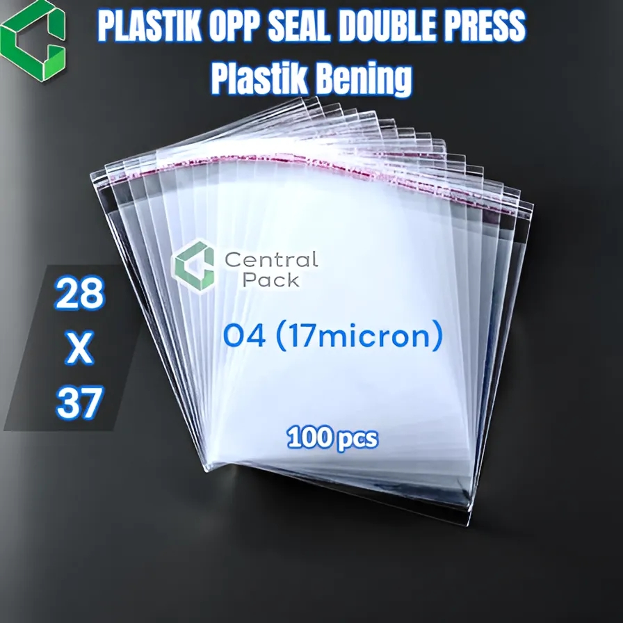 28X37 04(17micron) | 500 pcs | PLASTIK OPP SEAL BUNGKUS BAJU ANAK DEWASA GARMEN