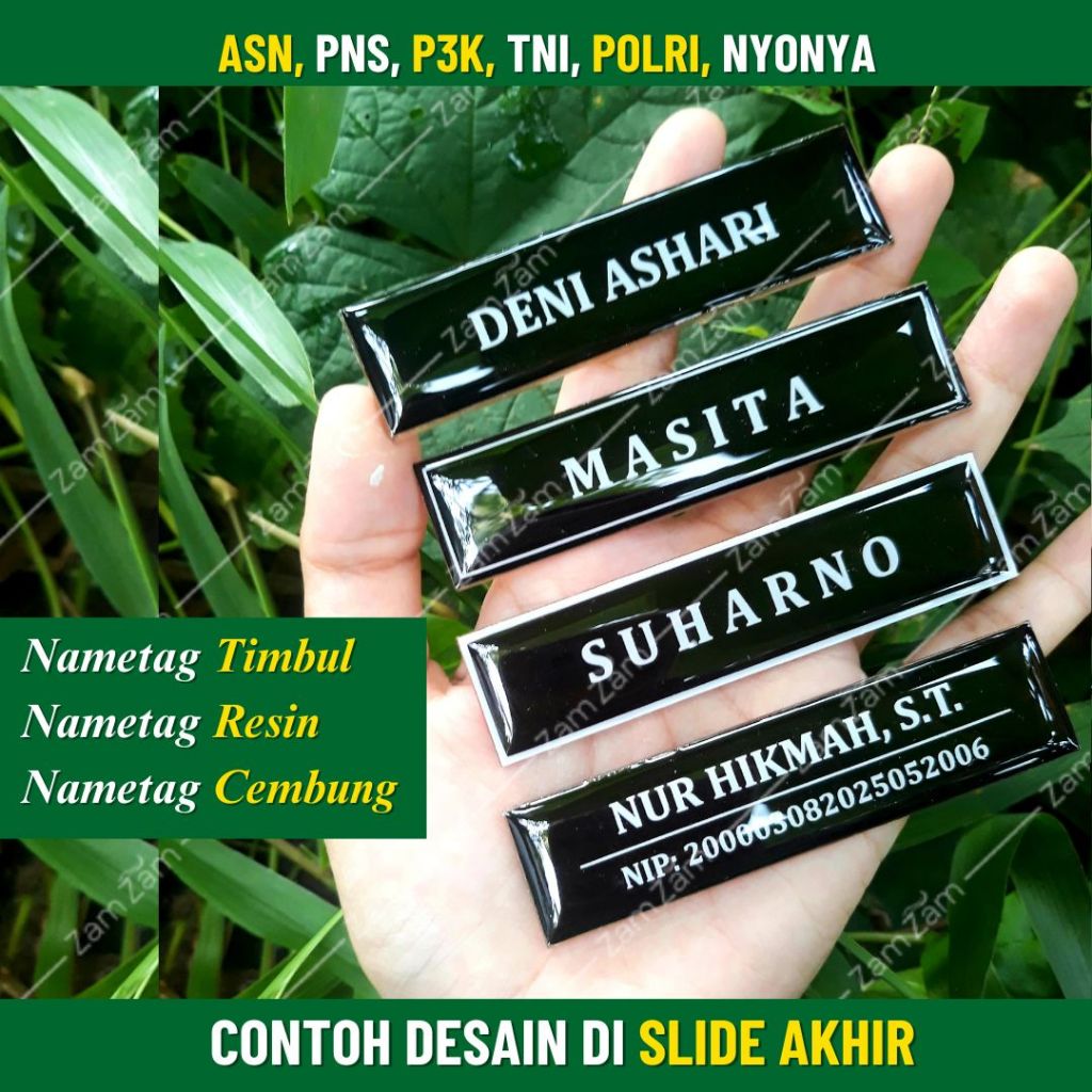 

(Express) | Name Tag ASN PNS P3K | Nametag Nama | Papan Nama Dada | Nametag Magnet | Nametag Peniti | Nama Dada