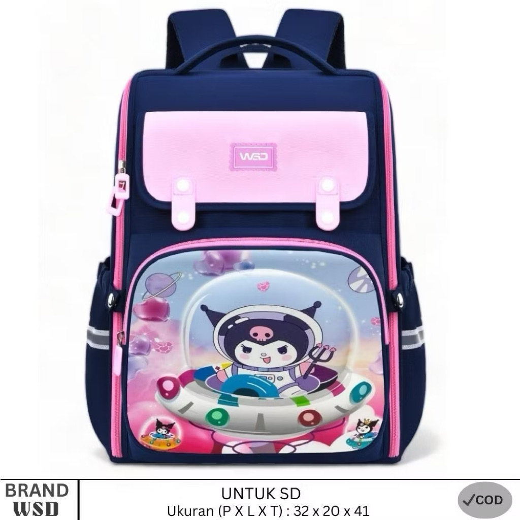 TAS RANSEL ANAK SEKOLAH IMPORT SD 00930 MODEL TABUNG TAS SEKOLAH ANAK PEREMPUAN