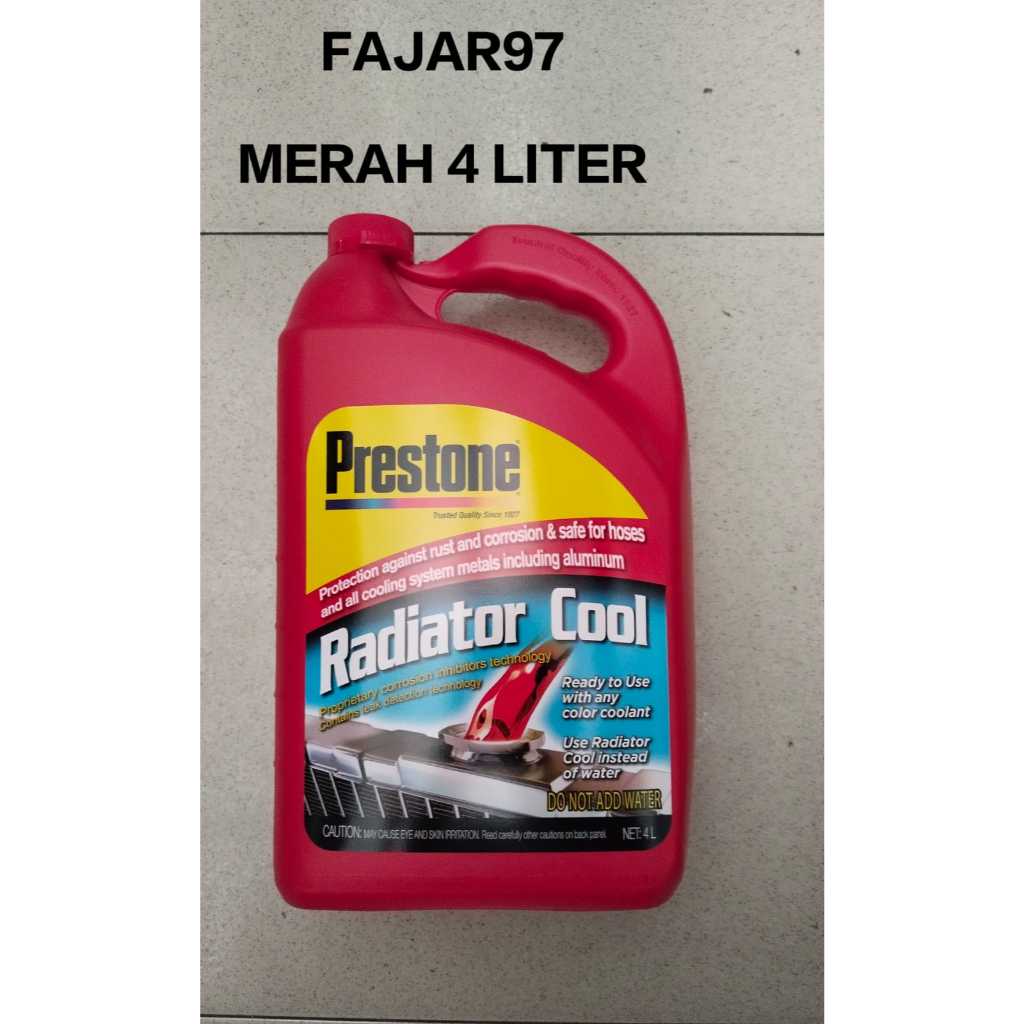 Air radiator coolant PRESTONE 4 Liter atau 1 liter  warna hijau/merah