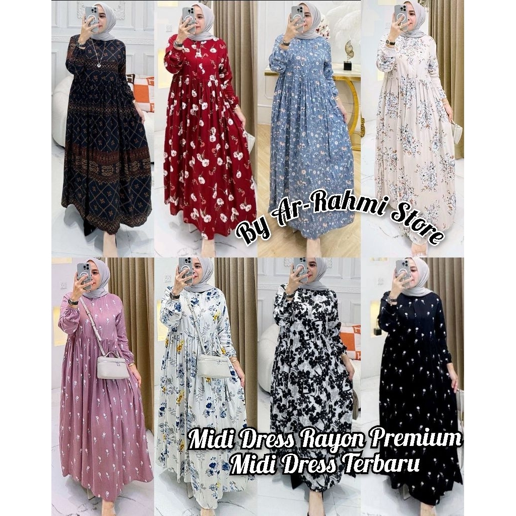 GAMIS MIDI RAYON PREMIUM MIDI DRESS RAYON PREMIUM MIDI DRESS RAYON DIAMOND GAMIS MIDI RAYON TERLARIS