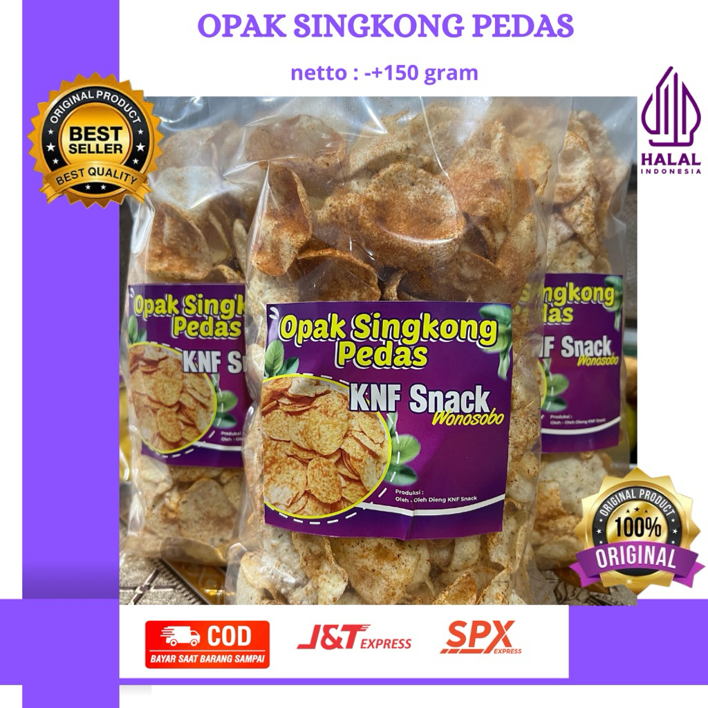 

Opak Koin Singkong Pedas KNF Renyah,gurih dan pedasnya nampol -+150gram