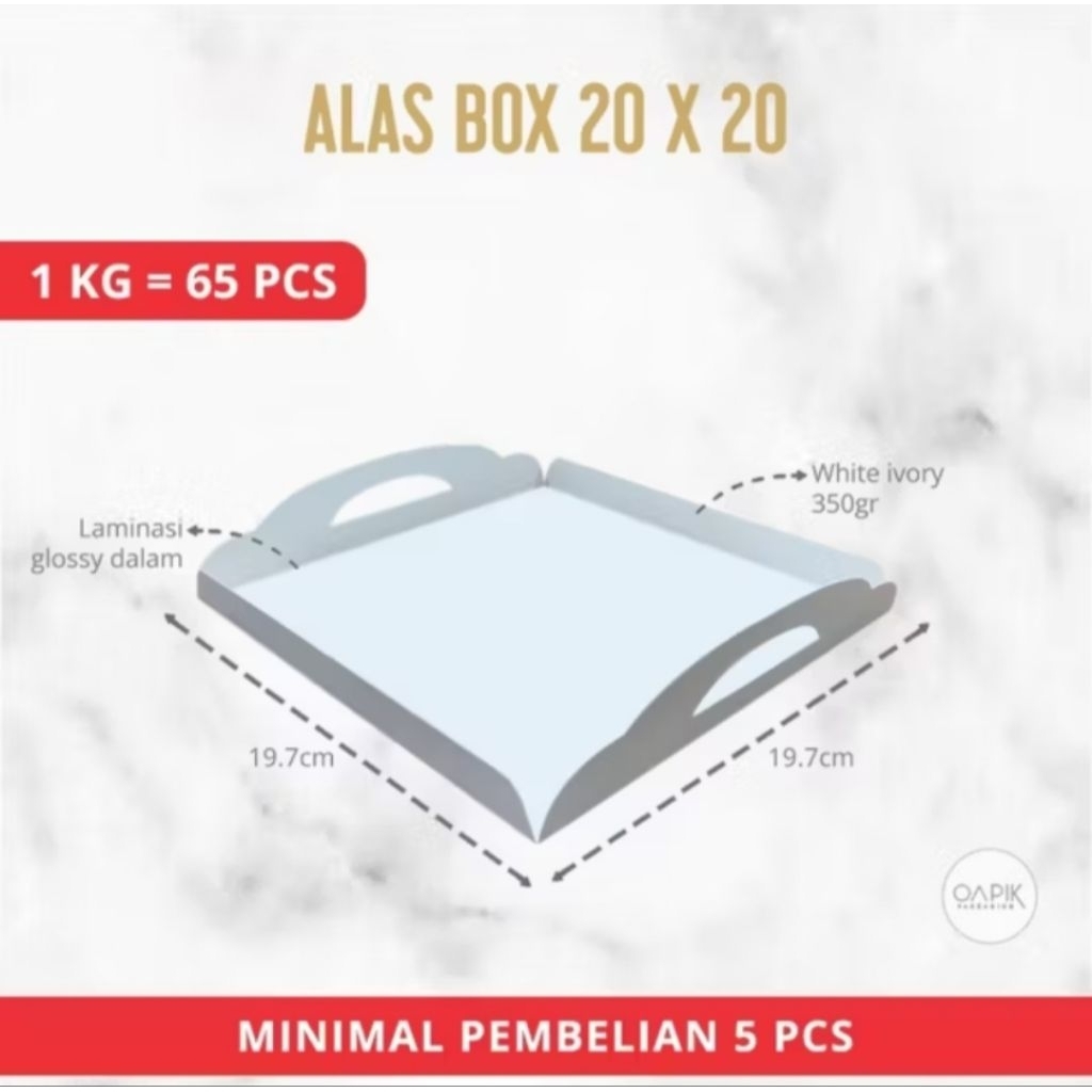 Alas Box 20x20, 22x22, 25x25 Tatakan Kue, Tatakan Cake Box