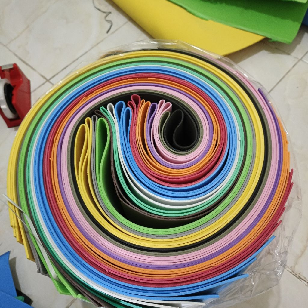 Spon eva busa ati tebal 2mm ukuran 30cmx200cm spon eva busa spon eva lembaran