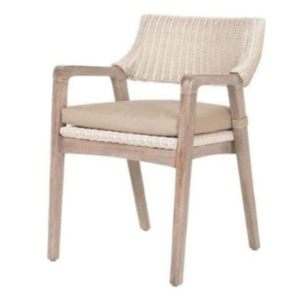 Kursi cafe terbaru kombinasi rotan alami kursi makan dudukan busa