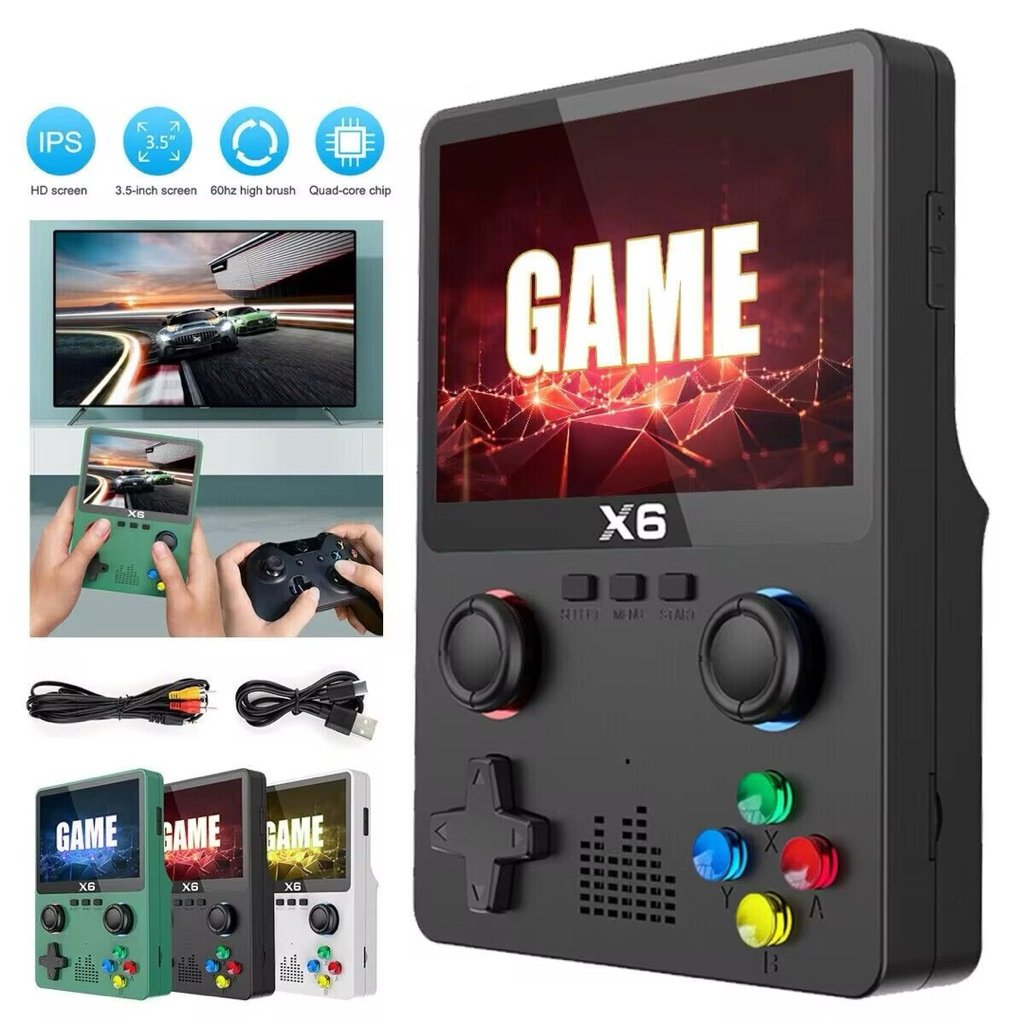 Game Console X6 3.5 inch 32 BIT games with Joystick Permainan Gameboy Retro PSP Portable Player Buil