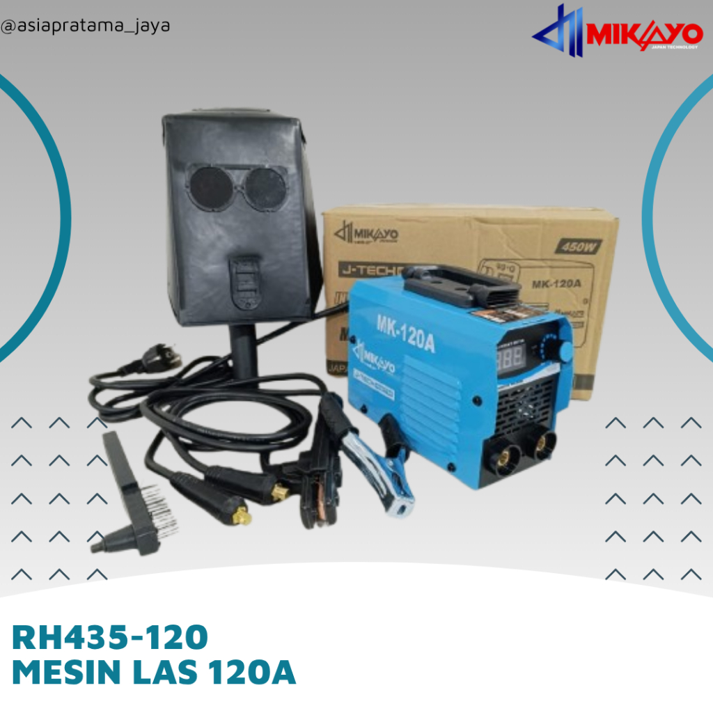 MIKAYO Mesin Travo Las Listrik Inventer Welding Machine listrik 450 watt MMA 120A IGBT 450 watt mini