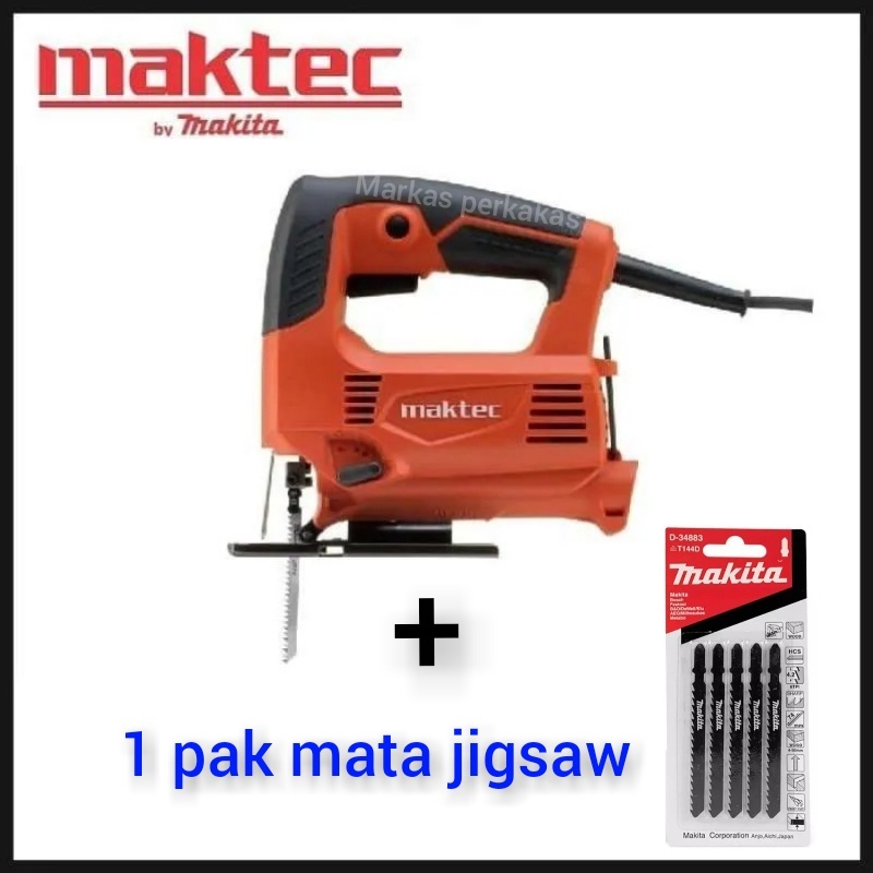 MAKITA 4327M MAKTEC MESIN JIGSAW (free mata jigsaw 5 pcs) Mesin Jigsaw / Gergaji Kayu / Triplek Mura
