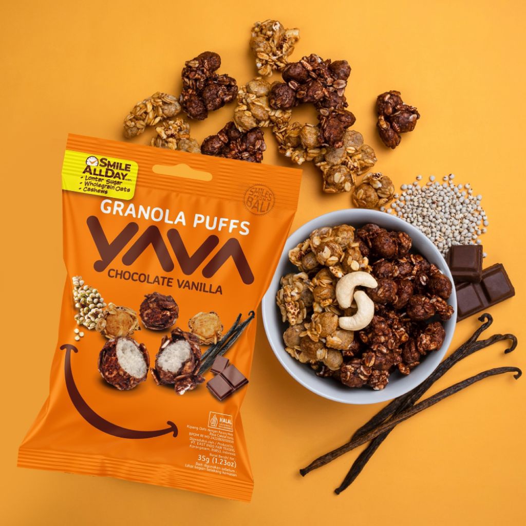 

YAVA GRANOLA PUFFS CHOCOLATE VANILA 35GR