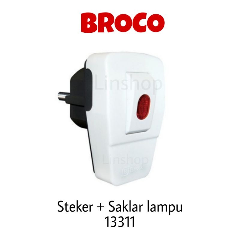 BROCO STEKER + SAKLAR LAMPU (ON/OFF) 13311L BROCO STEKER + LAMPU 13311