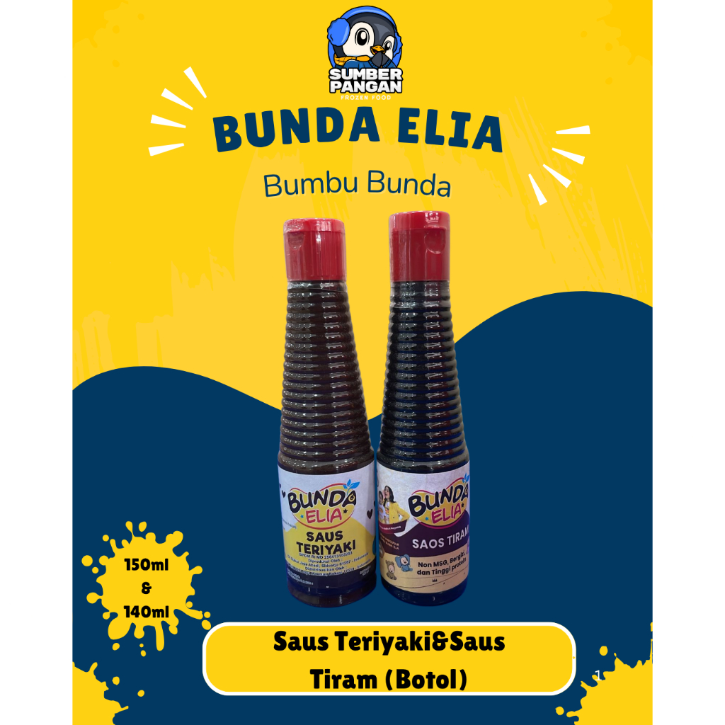 

Bunda Elia Bumbu Saus Teriyaki & Tiram (Botol) 150ml dan 140ml