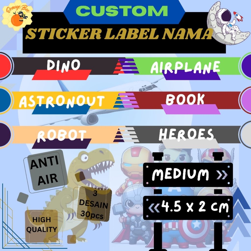 

30pcs Sticker Label Nama BOY COWOK ukuran MEDIUM / Sticker Custom Stiker Custom / Stiker Anti Air Waterproof / Stiker Nama Buku / Stiker Label Nama