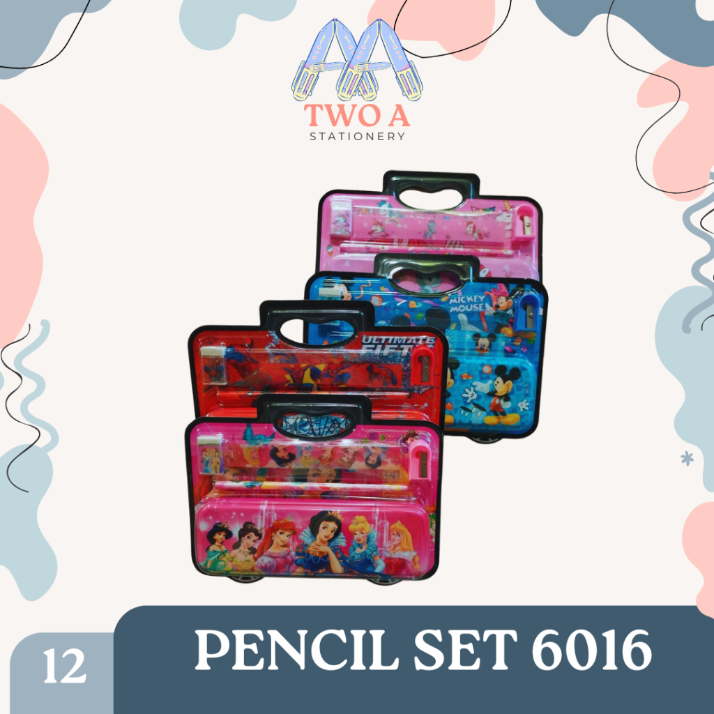 

PENCIL CASE SET 5 in 1 / TEMPAT PENSIL & ALAT TULIS ANAK SEKOLAH / STATIONERY CASE SET 6016