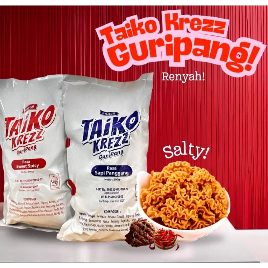 

TAIKO KREZZ 500gr Rasa sapi panggang / sweet spicy