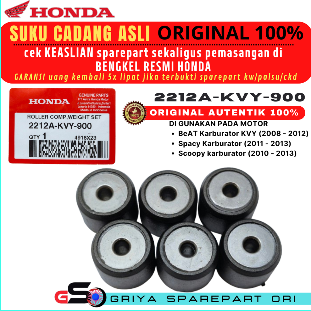 Roller Beat karbu Original HONDA AHM Roller Scoopy karbu Spacy karbu Roller KVY ORI