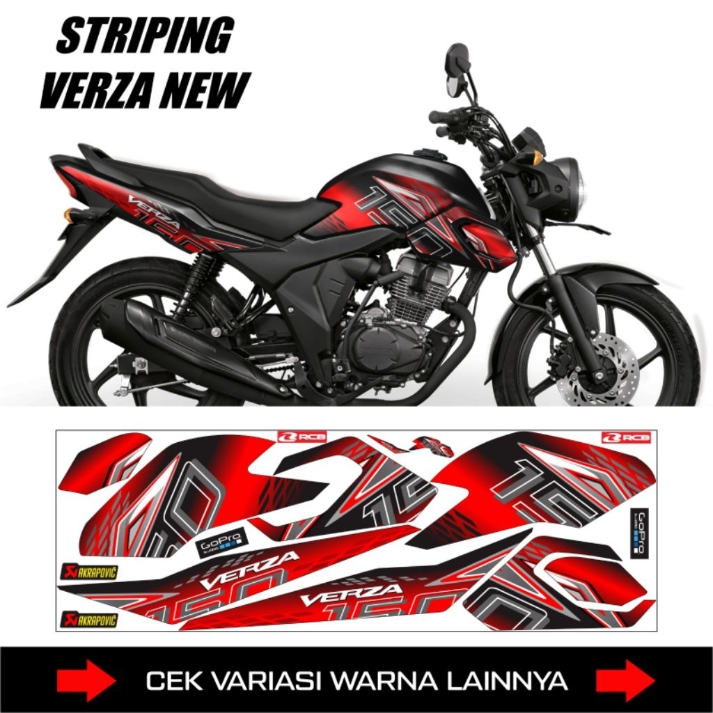 Striping Cb Verza Tahun 2018 Sampai Sekarang / Stiker Honda Verza 150 New / Aksesoris Decal Motor Cb