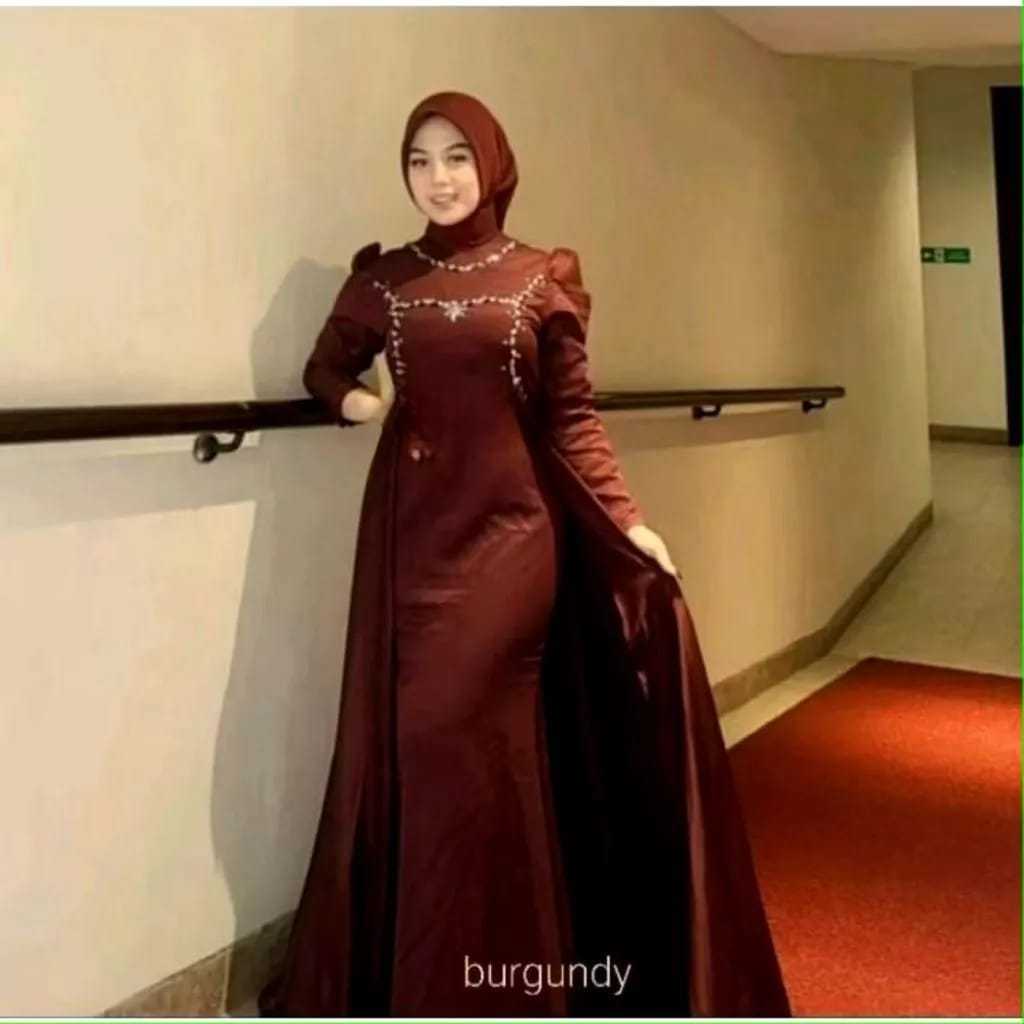 COD dress permata satin velvet gaun formal // dress duyung-turki dress-dress lamaran-dress kondangan