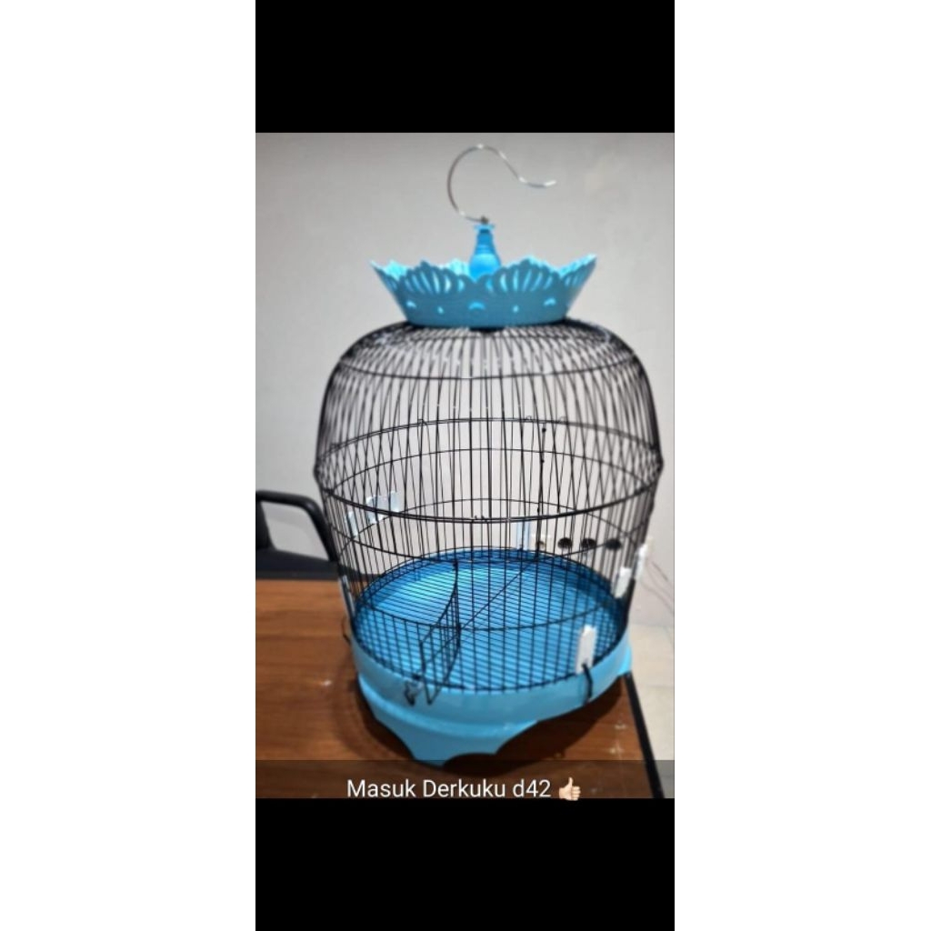 sangkar burung derkuku besi diameter 42
