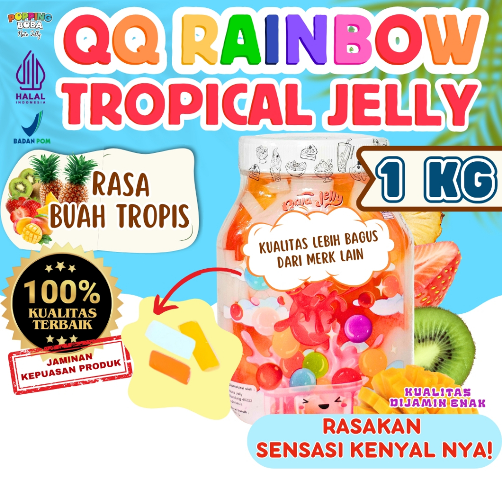

QQRainbowJellyKonyakuToppingMinumanAndalan JJ ROYAL COFFE Bubuk Kopi Coffee Powder - Tropical Jelly Buah Tropis 1 KG | Cocok Untuk Semua Jenis MinumanQQRainbowJellyKonyakuToppingMinumanAndalan JJ ROYAL COFFE Bubuk Kopi Coffee Powder - Tropical Jelly Buah
