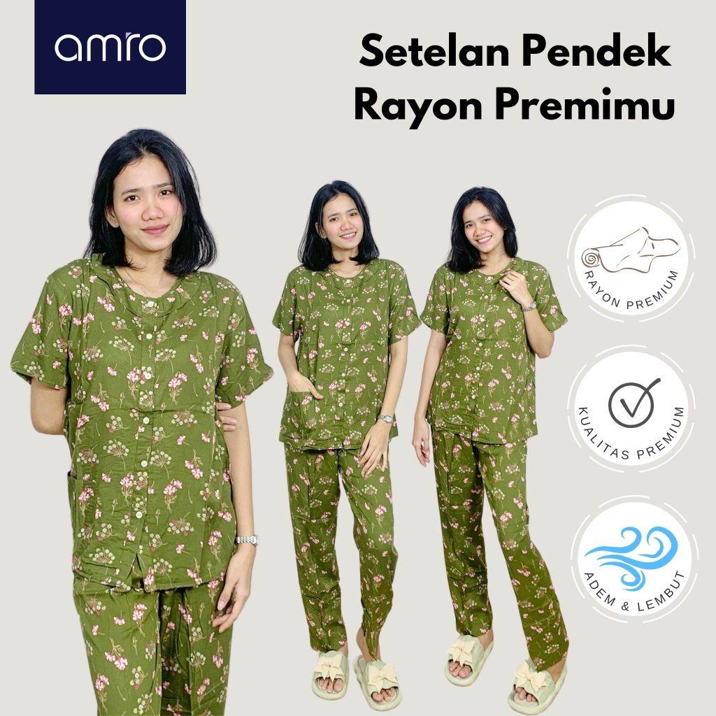 AMRO SLEEPWEAR - ZEFANYA ONE SET - CP RUMBAI - SCP36