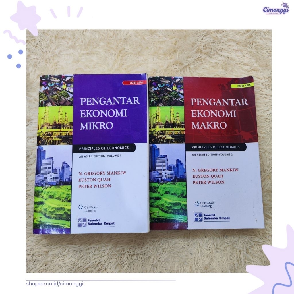 [PRELOVED] Satu Set Buku Pengantar Ekonomi Mikro dan Makro by N. Gregory Mankiw, Euston Quah, Peter 