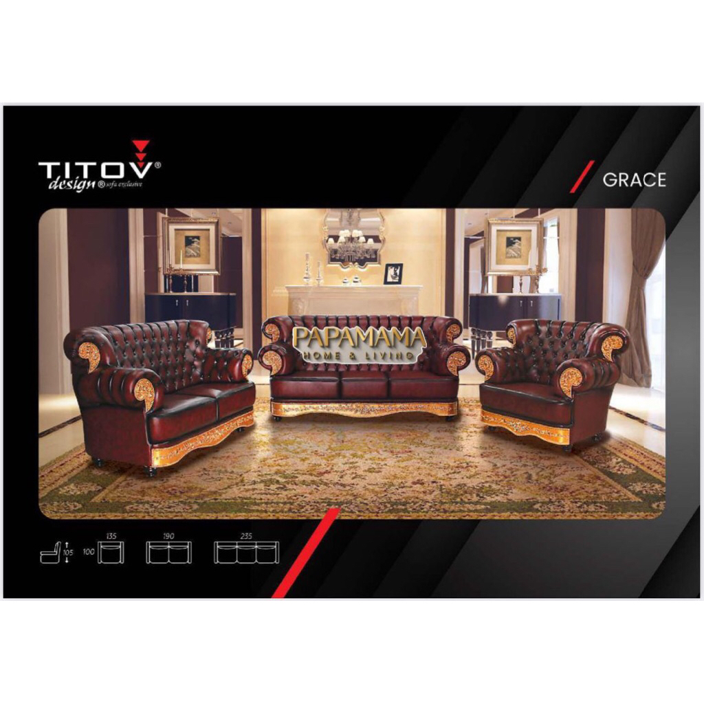 Sofa Tamu Mewah - Sofa Tamu Titov Grace - Sofa Minimalis Promo Free Bantal - Medan
