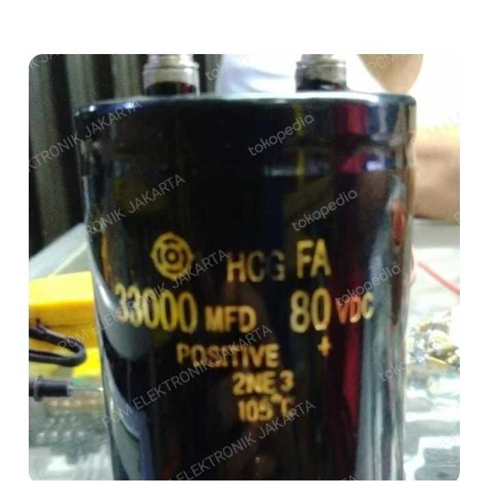 RG6814 elco 33000uf 33.000uf 33.000 33000 uf 80v 80volt 80 v volt hitachi hcg by PCM LTC GLODOK