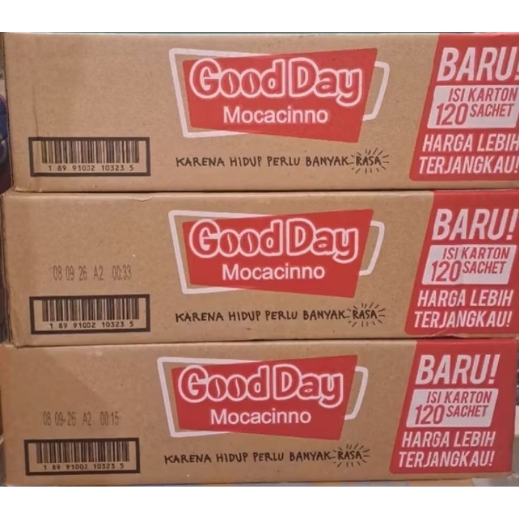 

Good day Moccacino 1 Dus isi 12 Renceng × 10 Sachet @ 20 gr