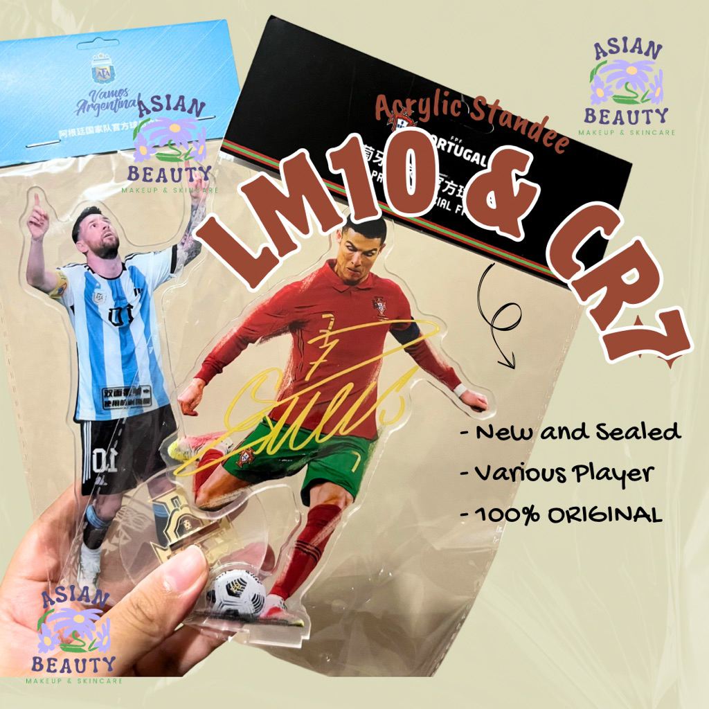 [100% ORI] Acrylic Standee Christiano Ronaldo CR7 & Lionel Messi 2024 season Official License Produc