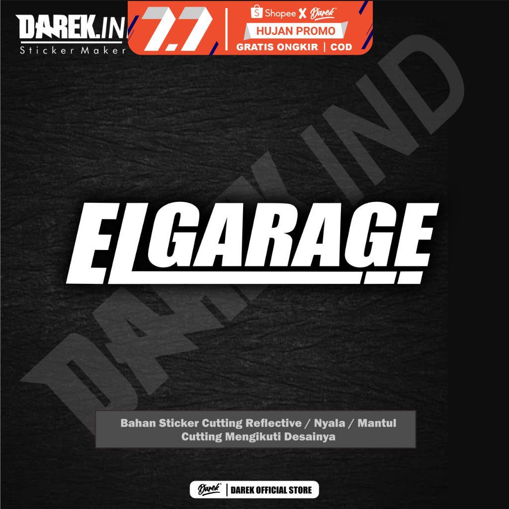 STICKER CUTTING ELGARAGE REFLECTIVE