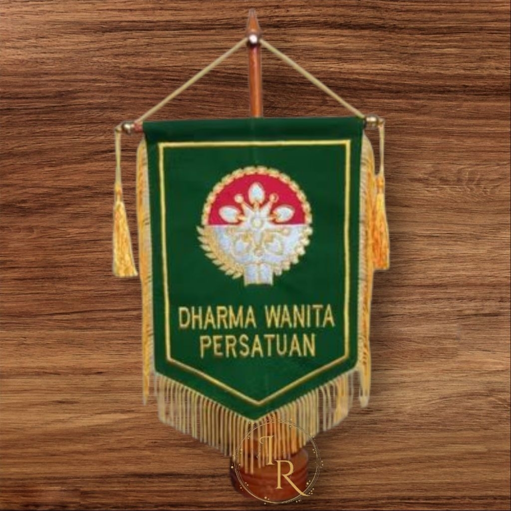 

bendera meja Dharma wanita Persatuan + tiang bordir