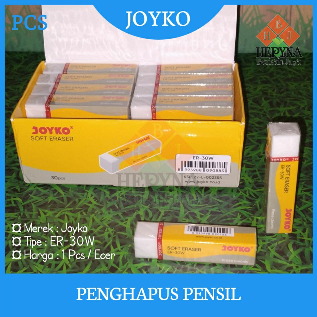 

Eraser / Penghapus Pensil Joyko ER-30W Putih (Satuan)