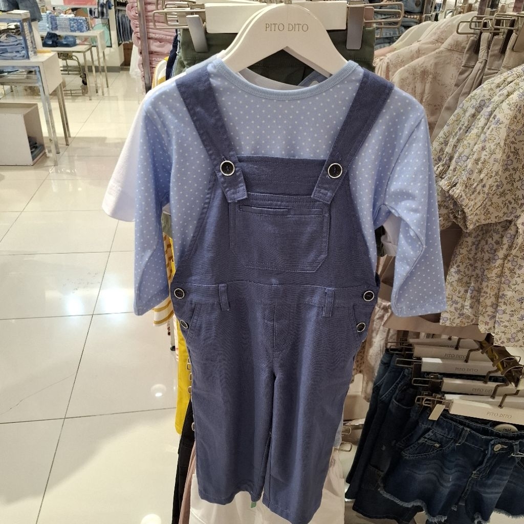 PITO DITO Girl Baju Overall Jumpsuit Setelan Anak Perempuan 4-14 th Original