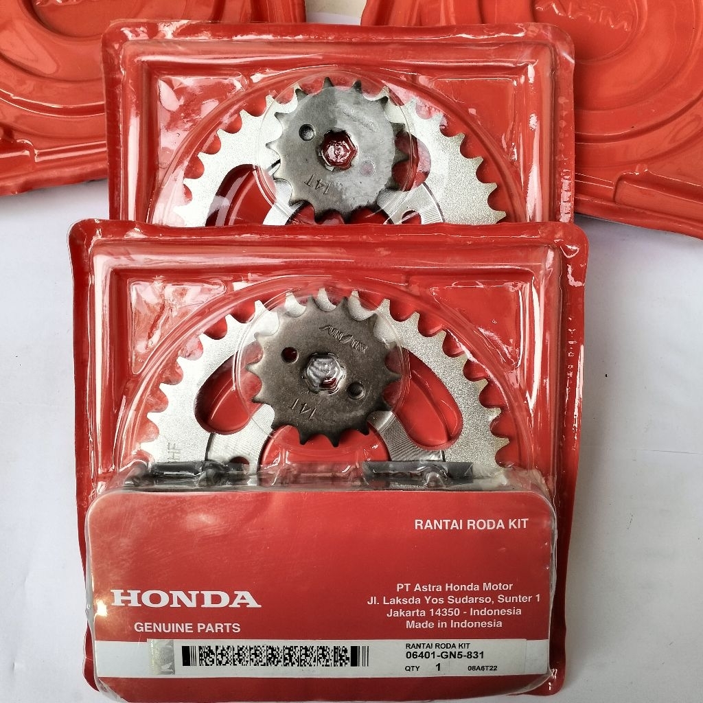 GN5 Gear Gir set + Rantai Gir Motor Grand,Legenda,Astrea Imperesa Original