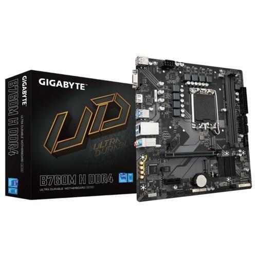 MOTHERBOARD GIGABYTE B760M H (LGA 1700, B760, DDR4)