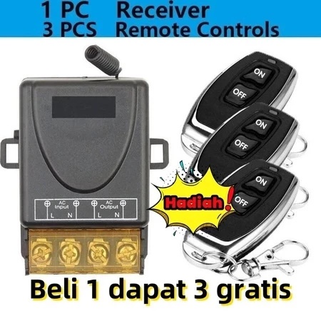 Relay Switch AC 220 DC 12V 1CH Remote Control Saklar ON /OFF