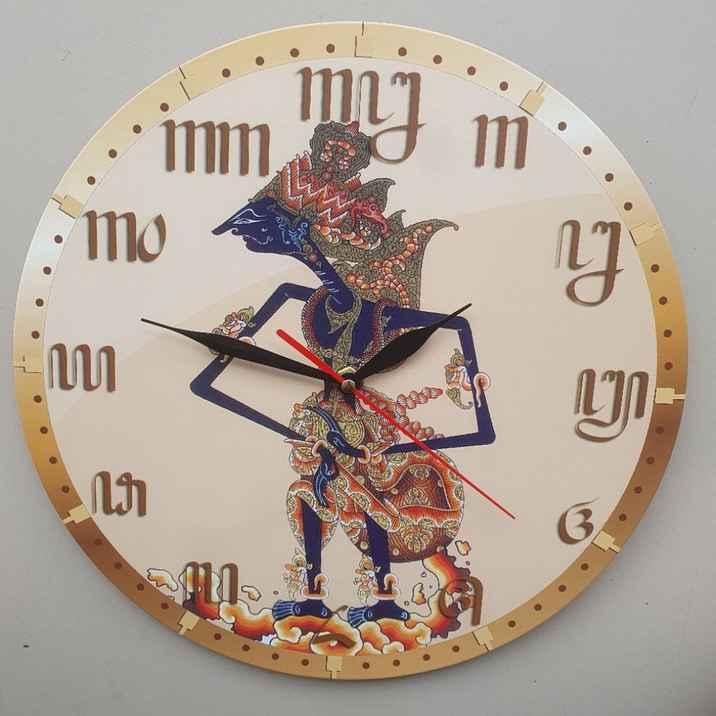Jam dinding Wayang Kresna Wayang Indonesia
