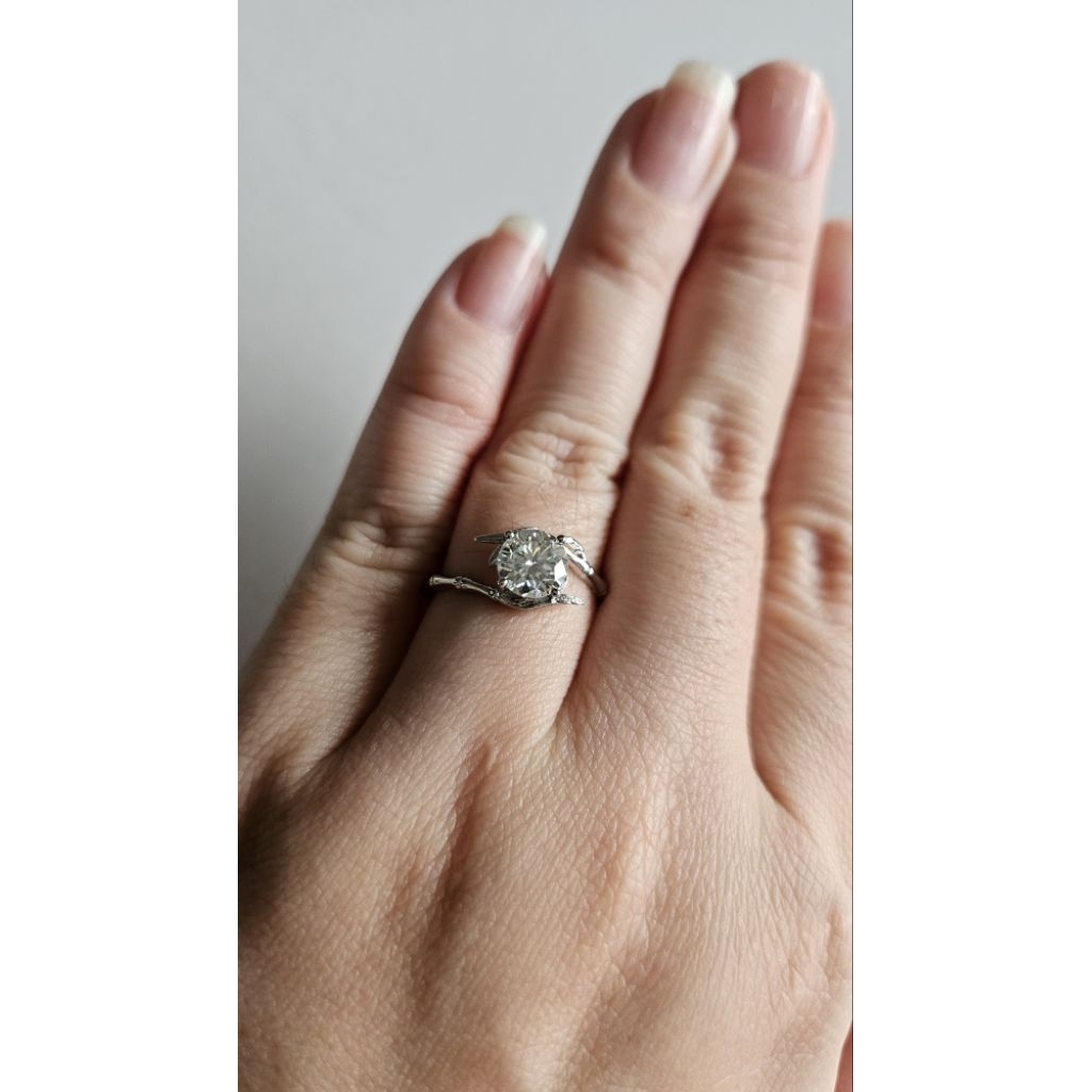 Cincin/Ring Moissanite 1crt Solitaire Duri