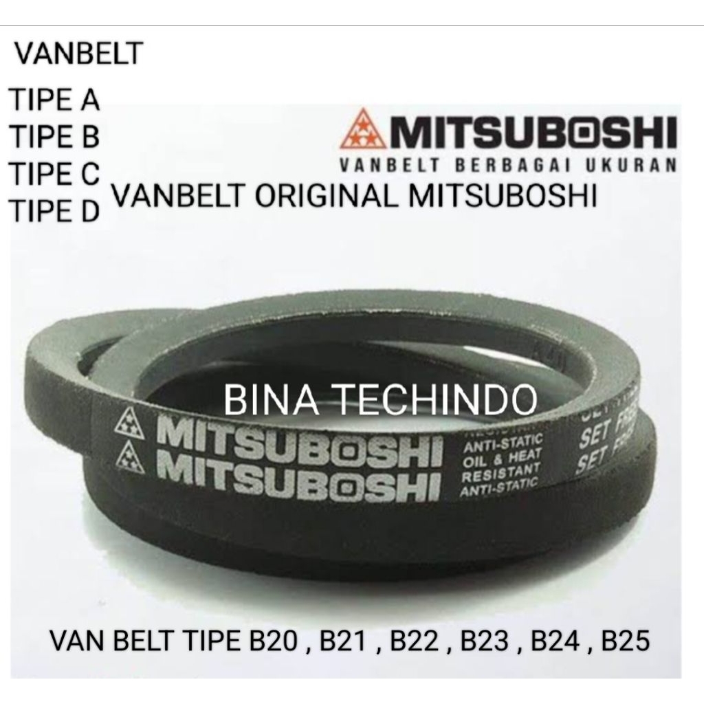 VANBELT MITSUBOSHI B20 , B21 , B22 , B23 , B24 , B25  / VAN BELT / V BELT / V-BELT / FAN BELT / F-BE