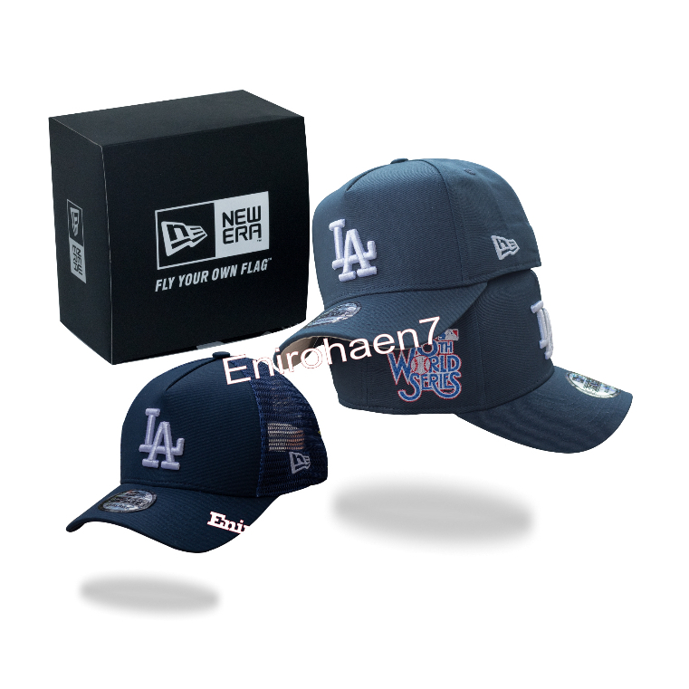 Topi Baseball LA Full katun Topi logo L A pria wanita Unisex LA NAVY