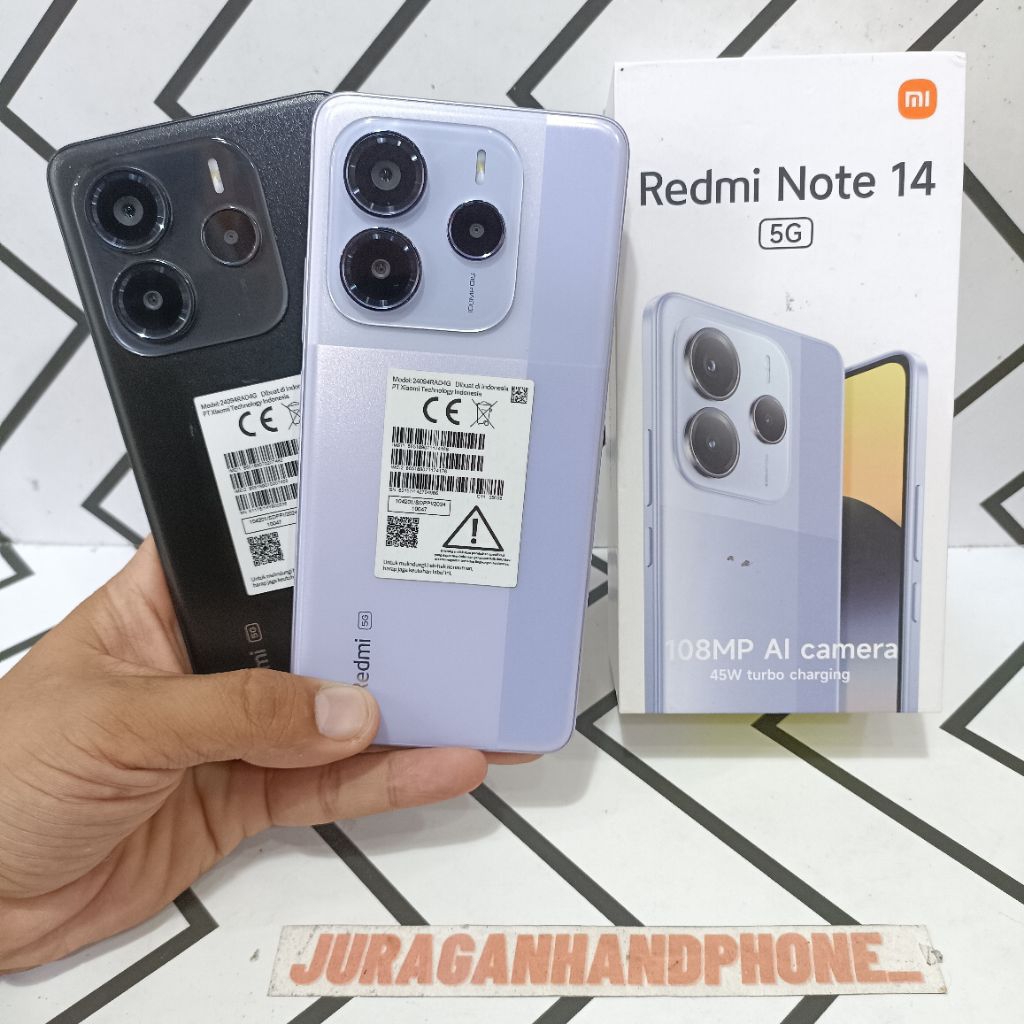 REDMI NOTE 14 5G 12/512GB 8/256GB HP BEKAS SEKEN SECOND FULLSET
