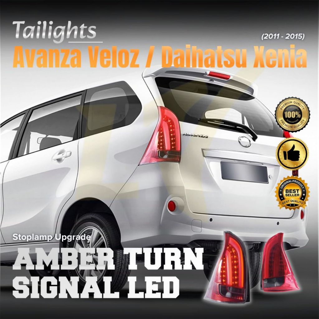 TOYOTA AVANZA VELOZ / DAIHATSU XENIA (2011 - 2015) - LAMPU BELAKANG, STOPLAMP - MODEL AMBER TURN SIG