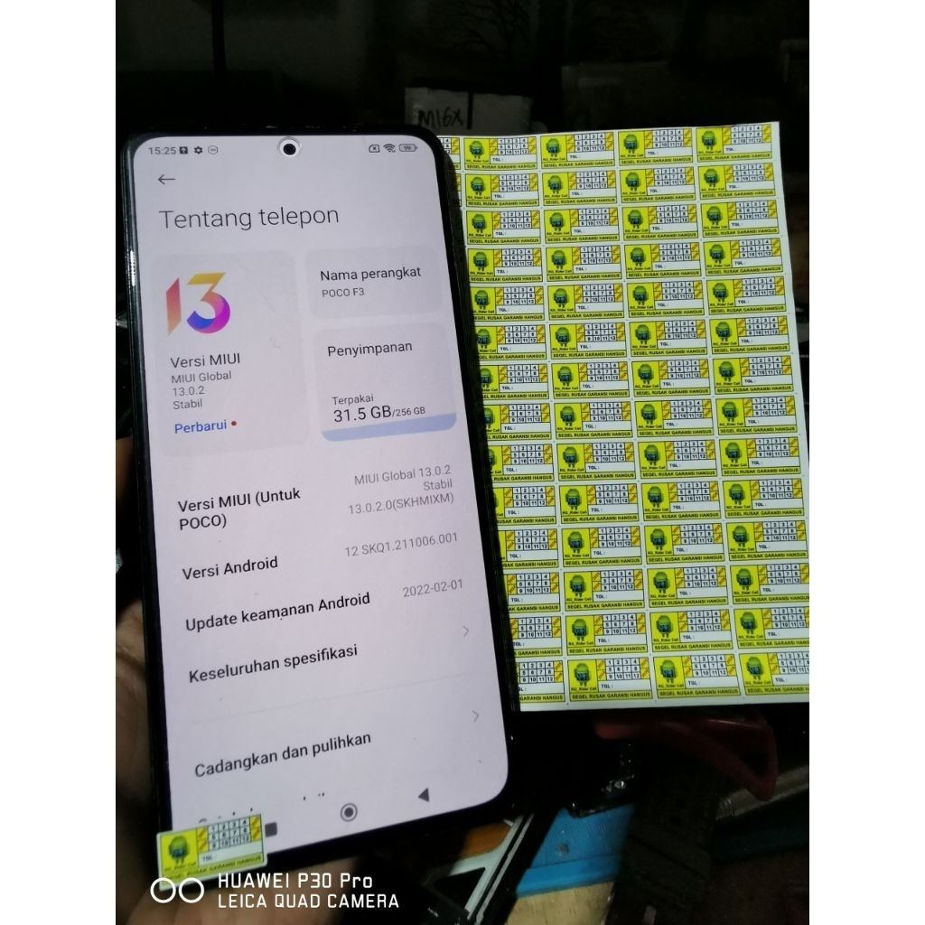 (Hanya jual LCD)lcd xiaomi poco f3 ori copotan super amoled NORMAL TESTED frame HITAM