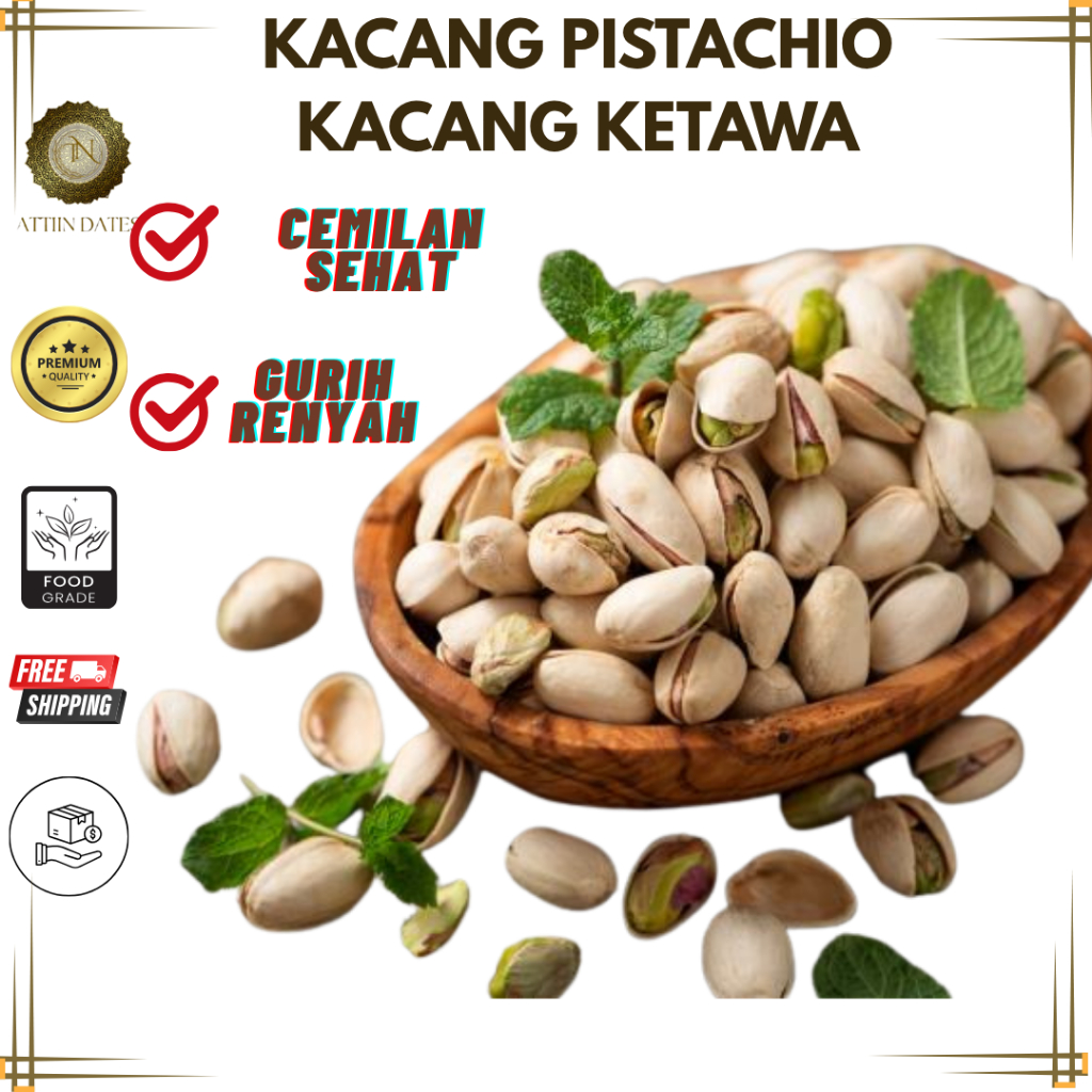 

KACANG PISTACHIO/KACANG KETAWA/KACANG PISTACHIO ARAB/OLEH OLEH HAJI UMROH